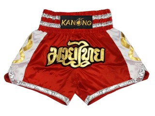 Kanong Muay Thai Shortsit : KNS-141-Punainen
